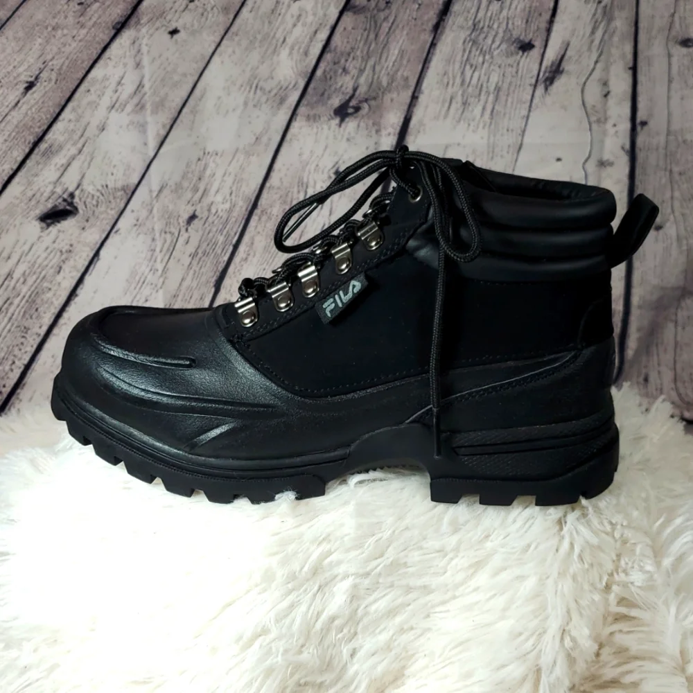 Fila Weathertec Men’s Heavy Duty Hiking Boots Black Size 8 EUC